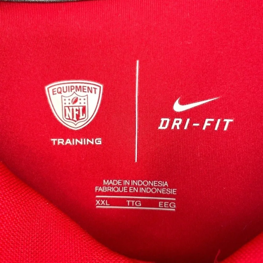 Nike NFL Atlanta Falcons Dri-FIT Training Polo Shirt Mens‎ XXL Red Short Sleeve